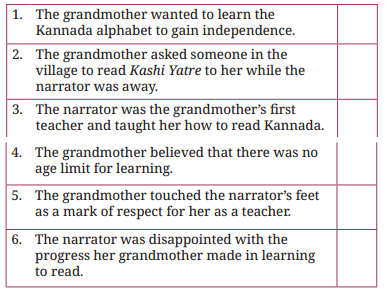 Class 9 English Kaveri Chapter 1 Question Answer How I Taught My Grandmother To Read 2